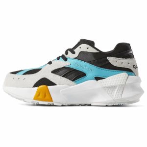 Reebok Aztrek Double x Gigi Hadid Turnschuhe Herren - Grau/Schwarz/Blau/Gold - DE 317-EMB